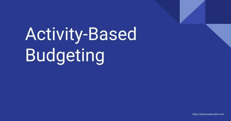 Activity-Based Budgeting