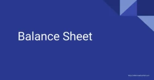 Balance Sheet