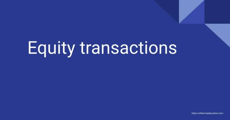 Equity transactions