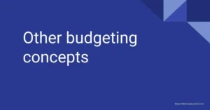 Other budgeting concepts