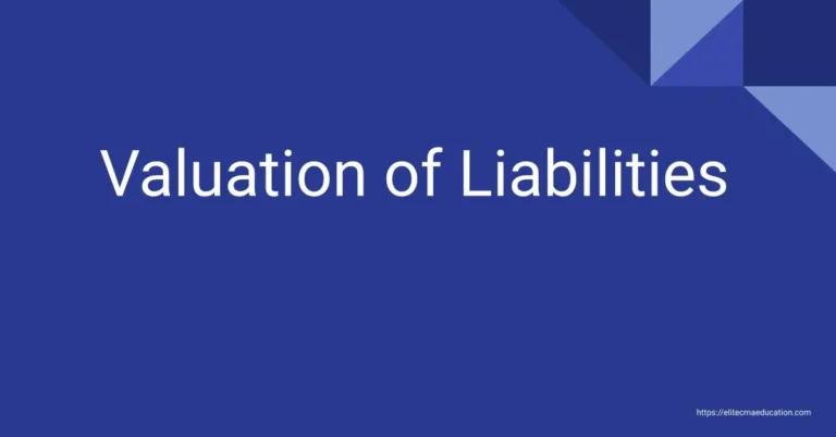 Valuation Of Liabilities