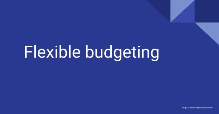 Flexible budgeting