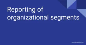 Reporting of organizational segments