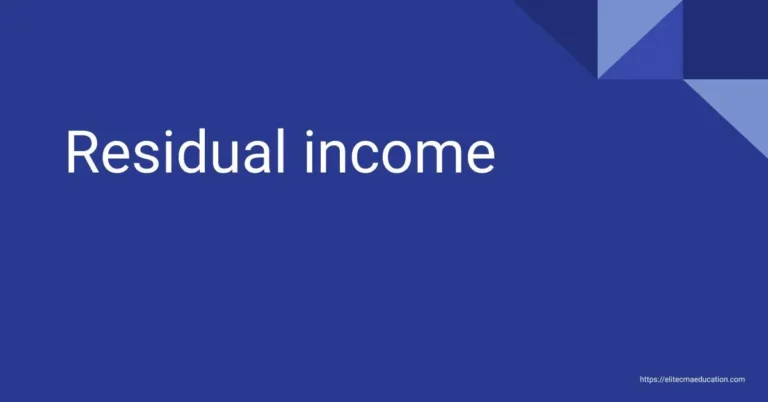 Residual income