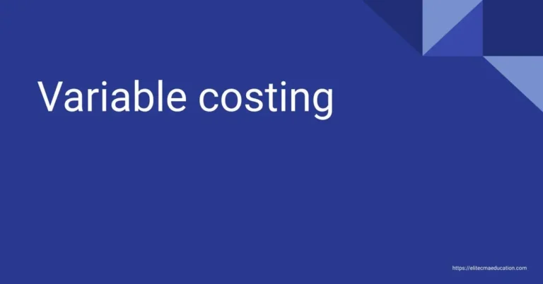 Variable costing