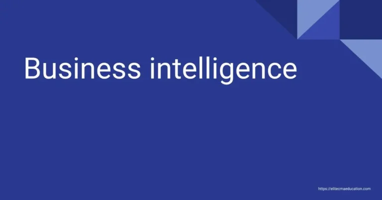 Business intelligence