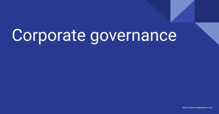 Corporate governance