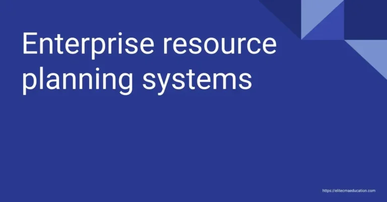 Enterprise resource planning systems