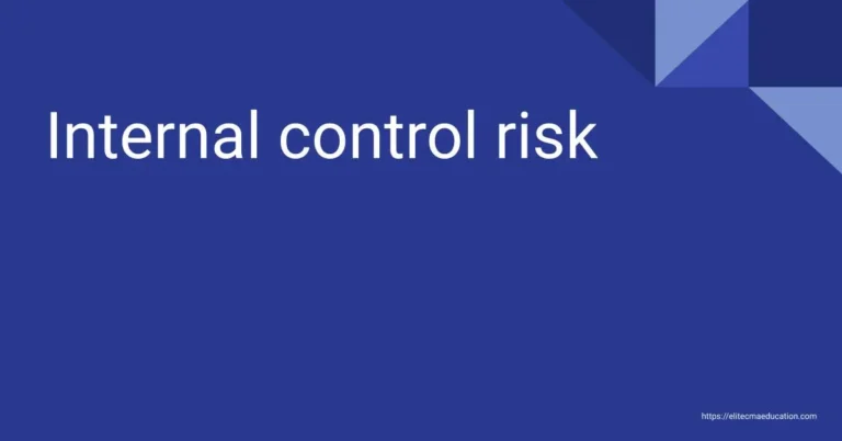 Internal control risk