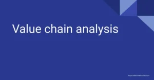 Value chain analysis