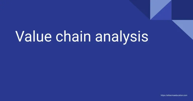 Value chain analysis